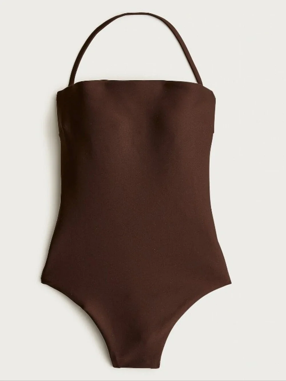 J. Crew Long-Torso Gemma one-piece in Classic Sculpt - Inky Espresso